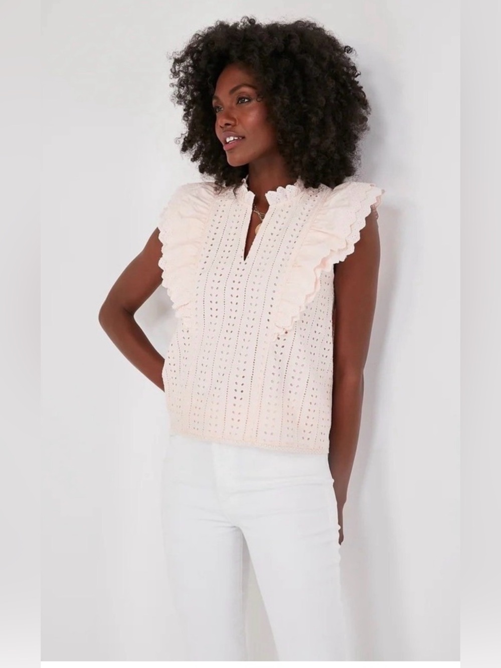 Tuckernuck Hyacinth House Pink Eyelet Top